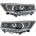 Передние фары Toyota Innova 2016-2024 LED DRL, черные