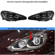 Поршневые Фары Cayenne 958.2, Светодиодные, Черного Цвета (Для версии Cayenne NO AFS) 