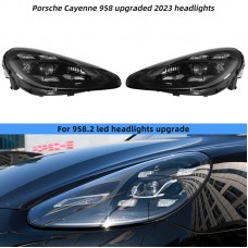 Светодиодные передние фары черные для Porsche Cayenne 958.2, 2018 года выпуска
 