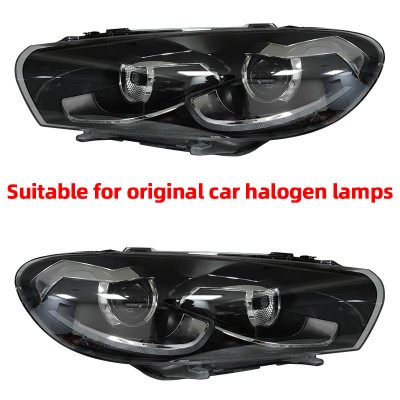 Светодиодные фары Volkswagen Scirocco, черного цвета