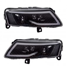 Светодиодные Фары Plug And Play для Audi A6 C6 2004-2011, Модернизация с 3 Линзами. Цена за:1 комплект