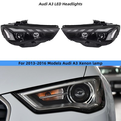 LED фары Audi A3 Sportback 2013-2016, модернизированные