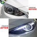 Фары Mazda 3 Axela 2014-2016 LED - новые стили, высокое