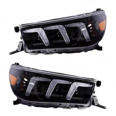 Фары Передние Toyota Hilux Revo Vigo 2015-2020 с Led Дневными Огнями Цена за:1 комплект