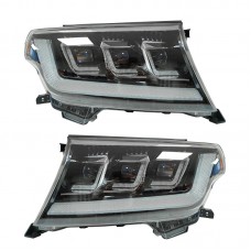 Фара для Toyota Land Cruiser 2007-2015, Головка в Сборе, Черный, Оригинальный. Цена за:1 комплект
