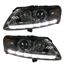 Фары Audi A6 C6 2008 Led Drl, Модернизированные, Прочные, Стильные Цена за:1 комплект