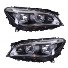 Светодиодные Фары Bmw 7 Серии F02, Передние Новые, Чёрный, Светодиоды. 
