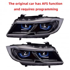 Фары Bmw 3 Серии E90 2005-2012, Модернизированные, Индивидуальные, Черного Цвета (2009-2012 E90 оригинальная ксеноновая лампа) Цена за:1 комплект