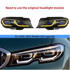 Bmw G20 Lci Фары Белый Drl Желтый Led Лазерный Стиль. (Для BMW 3 серии G20 Используйте оригинальные заводские модули.) Цена за:1 шт.