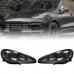 Светодиодные фары для Porsche Cayenne, черного цвета, в