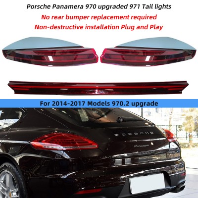 Задние фары Porsche Panamera 970, светодиодные, прозрач