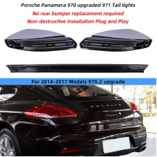 Задние Фары Porsche Panamera 970, Светодиодные, Прозрачные. Качество и Стиль в Одном! (14-17 модели Панамера 970,2 черный) Цена за:1 комплект