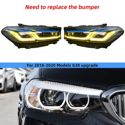 Фара BMW 540i G30 2022, черного цвета, высокого качеств