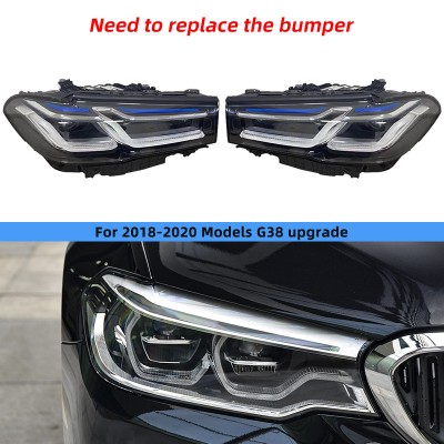 Фара BMW 540i G30 2022, черного цвета, высокого качеств