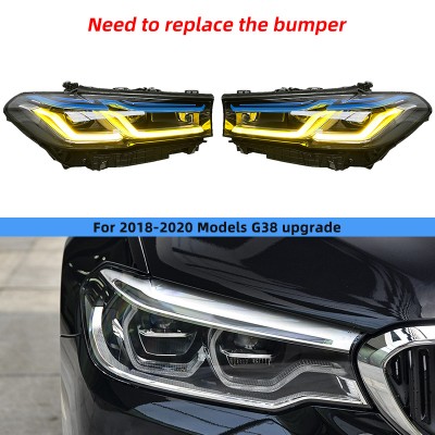 Фара BMW 540i G30 2022, черного цвета, высокого качеств