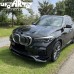 Сплиттер для переднего бампера BMW X5 G05 из черного уг