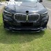 Сплиттер для переднего бампера BMW X5 G05 из черного уг