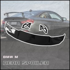 Спойлер из Углеродного Abs для Bmw M Серии. Черный Глянец. Пластиковые Детали.