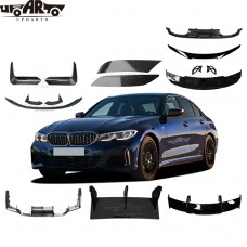 Накладки на Бампер Bmw M3/m4 F80/f82 G82, Пластик, Черный