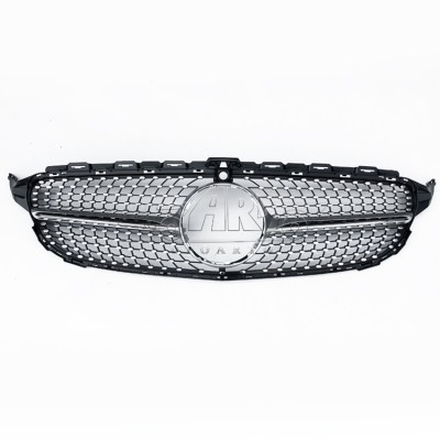 Передняя решетка для Mercedes-Benz C-klasse W205, черна