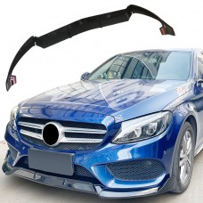 Сплиттер Переднего Бампера для Mercedes-benz C-klasse, Глянцево-черный Abs