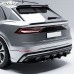 Диффузор заднего бампера Audi Q8 из углеродного волокна