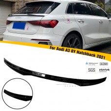 Задний Спойлер Audi A3 8y, из Углеродного Волокна, Глянцевый Черный.