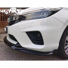 Передний сплиттер Honda City GN2 2020-2023, углеродное волокно, черный/белый