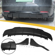 Диффузор Заднего Бампера Haosheng Aero Style для Tesla Model 3 из Углеродного Волокна