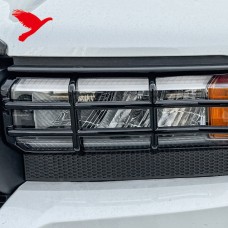 Декоративные Накладки Фар для Toyota Land Cruiser Abs-пластик, Цветной Акцент. (Глянцевый черный)