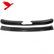 Накладка на Порог Багажника Hyundai Elantra Avante I30 2021-2025 из Нержавеющей Стали, Серебристый/черный.