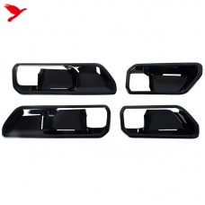 Декоративная Крышка Чаши Дверной Ручки для Toyota Land Cruiser Prado из Углеродного Волокна (Глянцевый черный)