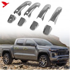 Дверная Ручка Чаша Крышка для Chevrolet Colorado: Стильное Углеродное Волокно (Хром)