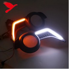 Динамические Led Передние Фары для Toyota 4runner – Стильное Освещение для Вашего Авто! (Белый + янтарь)