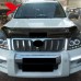 Черная защита капота для Toyota Prado FJ120 2003-2009. 