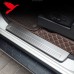 Накладка на порог Mitsubishi Pajero из нержавеющей стал