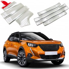 Накладки Порога Peugeot 2008 из Нержавеющей Стали, 8 Шт.