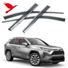 Дефлекторы Солнца и Дождя для Toyota Rav4 2019-2020, Пластик, Черный