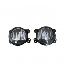 Противотуманные Фары Miji Factory Fog Light для Jeep Wrangler Jl, Черного Цвета, из Алюминия.