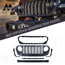 Передняя Решетка для Jeep Wrangler Jl в Матово-черном Цвете с Камерой/без Камеры - Новый Стиль 2024.