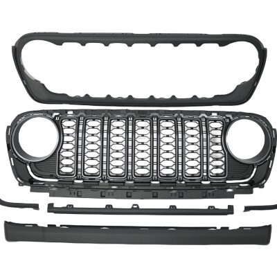 Новая черная передняя решетка для Jeep Wrangler JL - ид