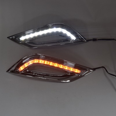 Дневные ходовые огни Hyundai Sonata белого цвета из ABS