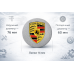 Колпачки для дисков Porsche 76 мм 4 шт, Заглушки на литые диски Порше, эмблемы на колеса серые