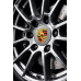 Колпачки для дисков Porsche 76 мм 4 шт, Заглушки на литые диски Порше, эмблемы на колеса серые