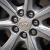 Колпачки на диски ступицы Hyundai 59 мм 4 шт, заглушки литого диска Хендай серебристые комплект