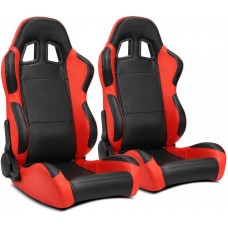 Hot Sale Jiabeir Universal Reclinable Black Pvc Carbon Look Leather Bucket Racing Seats 1001 Series