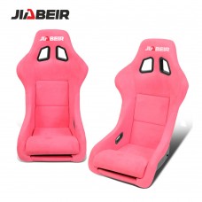 Jbr1022 Universal Fixed Pink Suede Fiberglass Racing Bucket Seats