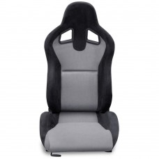 Jbr 1039 Series Adjustable Universal Suede Pvc Leather Black Racing Car Seat