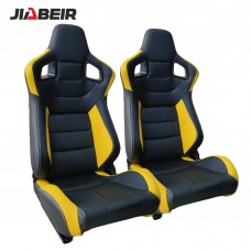 Jbr1041 Adjustable Universal Black Leather Sport Gaming Car Racing Seat