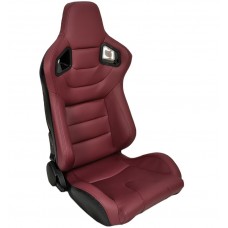 Wine Red Pvc Adjustable With Single Double Slider Universal Racing Seat For Car Use Car Seat